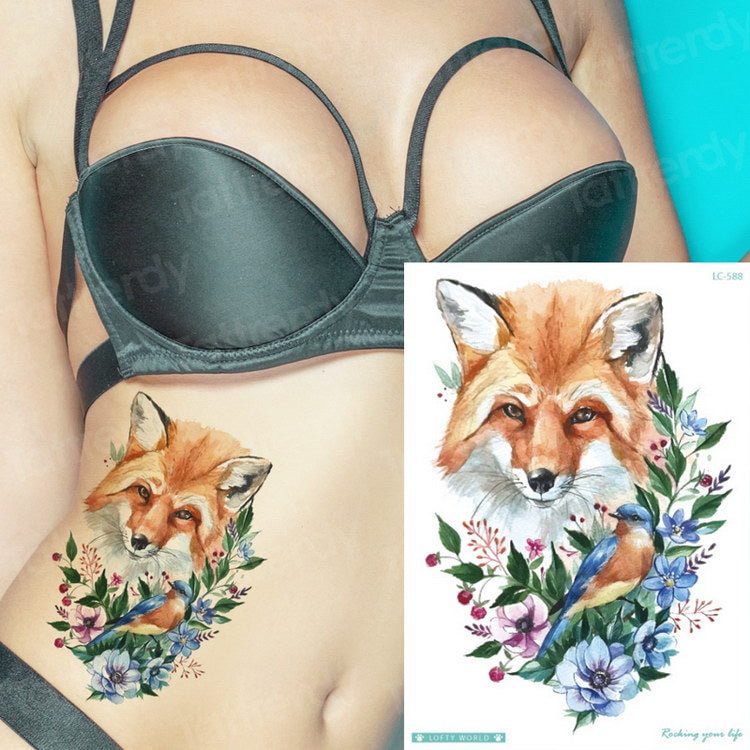Tiger Skull Leopard dragon Waterproof Temporary Tattoo Sticker Wolf Animals Tattoos Body Art Arm Hand men Fake Tatoo Big Sexy