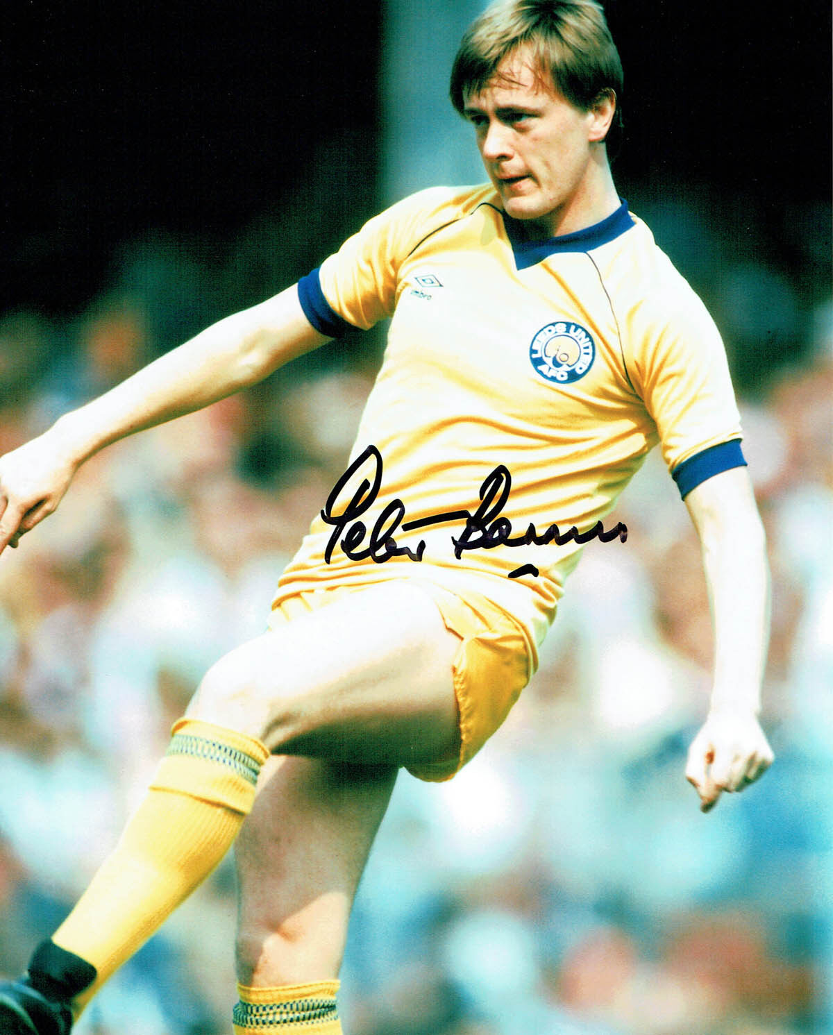 Peter BARNES Signed Autograph 10x8 Photo Poster painting AFTAL COA Leeds United RARE