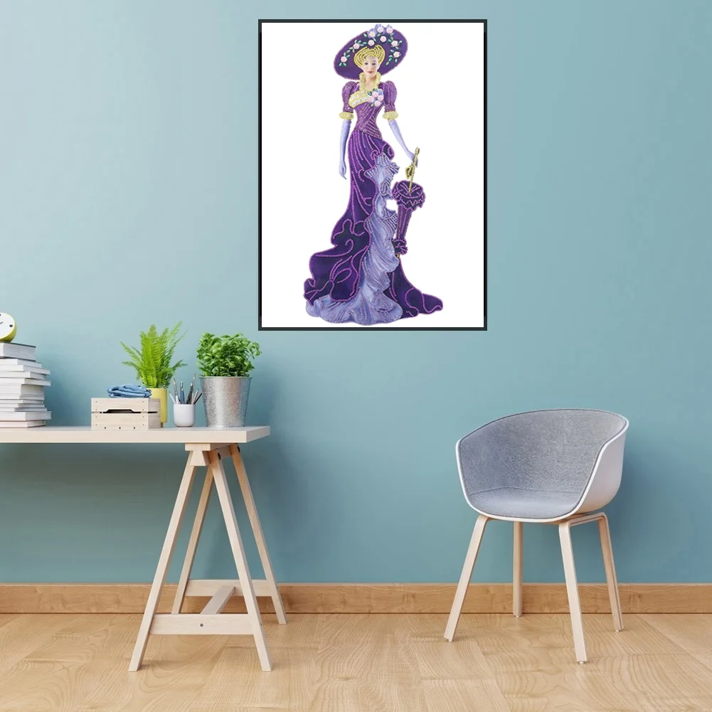 Diamond Painting - Special Shaped Drill - Dress Lady(30*60cm)