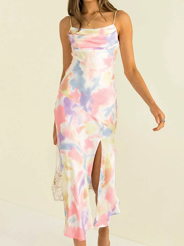 Rainbow midi dress