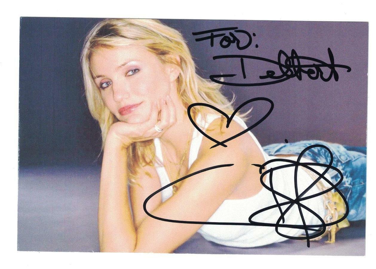 Cameron Diaz Signed Autographed 4 x 6 Photo Poster painting Actress Sexy B