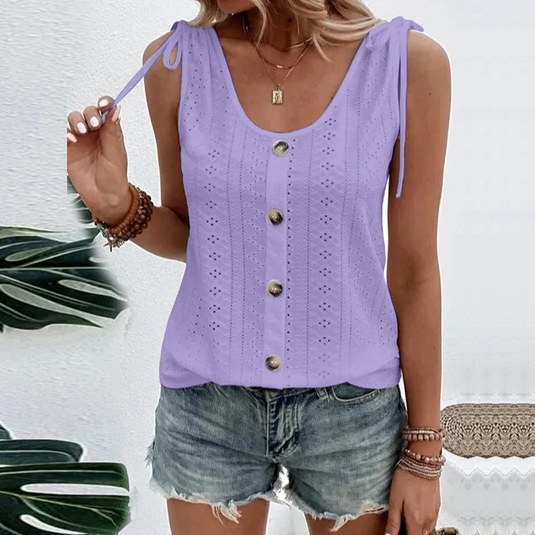 Uveng Versatile Sexy Casual Solid Color Blouses