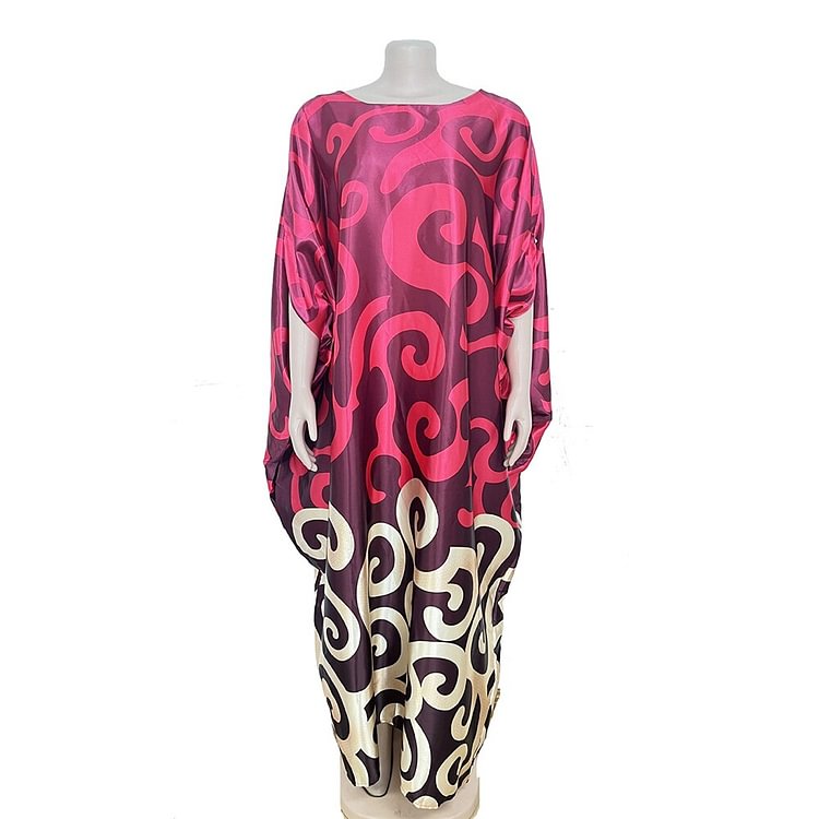 African Americans fashion QFY African Dresses For Women Nigeria Traditional Plus Size Boubou Turban Kaftan Dashiki Print Robe Africaine Hijab Abayas Kimono Ankara Style QueenFunky