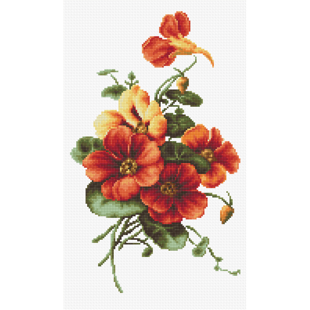 

Flower - 11CT Stamped Cross Stitch - 30*50CM, 501 Original
