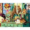 [Stock limité - Peinture diamant]Commode chat-plein carré diamant peinture-50 * 40cm