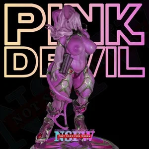 Pornhint NSFW+SFW Pink Devil Figure STL Model for 3D Printing 3D Printable Sexy Naked Nude Devil Deamon Figure Stl Nsfw Figure Nsfw 3D Printing NSFW