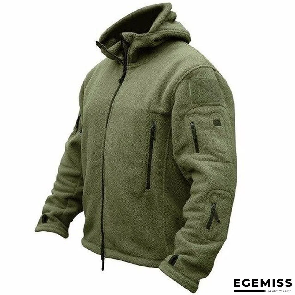 Military Fleece Tactical Jacket Solid Casual Hooded Jacket Army Zipper Coat Outdoor Thermal Ventilation Sports Polar Clothes | EGEMISS