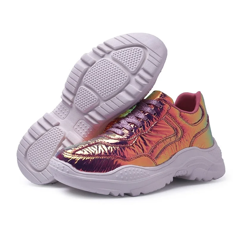 Women Casual Shoes Femme 2020 Spring Autumn Shoes Women Sneakers Flats Fashion Lace-Up platform White Breathable woman Sneakers