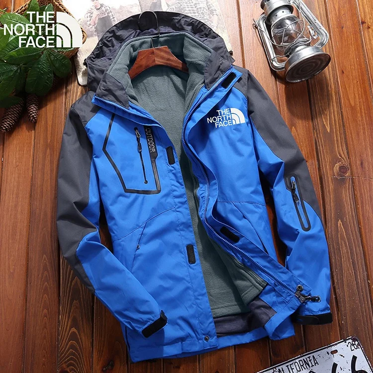TNF® Winter Jacket Three in One Removable Cap Outdoor Windproof Climbing Jacket