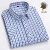 Men's Summer Plaid Cotton Casual Short Sleeve Shirt