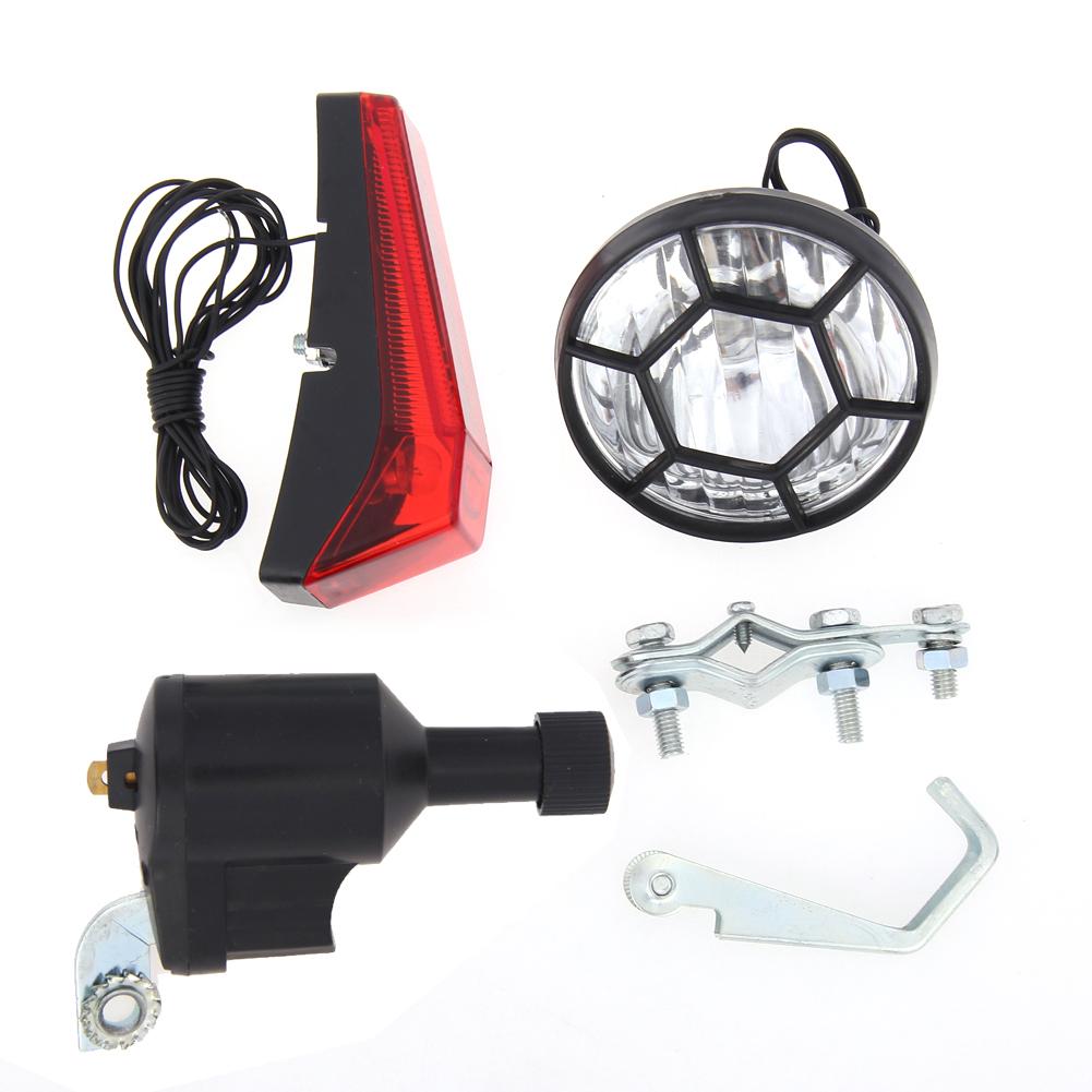 

Bike Cycling Dynamo Lights Set Safety No Batteries Needeight Rear, 501 Original
