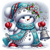 Diamond Painting-DIY Full Round Drill Cute Snowman