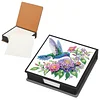 Diamond Painting PU Flowers Birds Note Box with 160 Sheets for Office Home