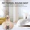 Winter Warm Cat Cave Round Foldable Cat House Long Plush Cat Tunnel Bed Cat Tube