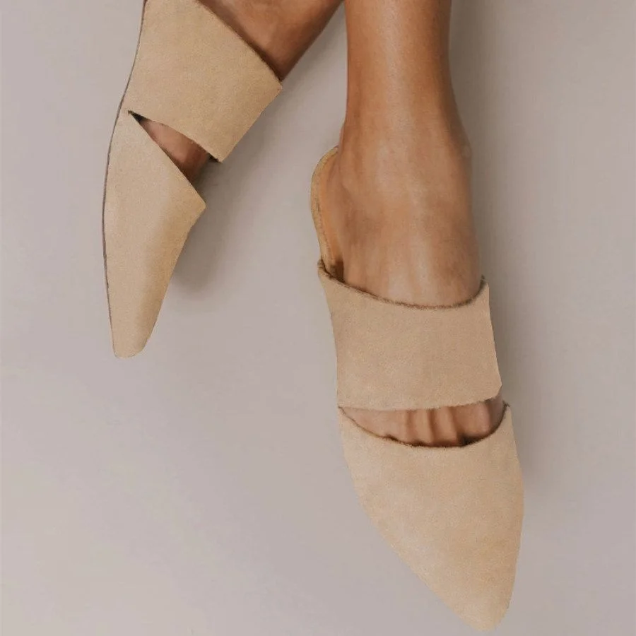 Pointed Toe Flat Ladies Half Slippers