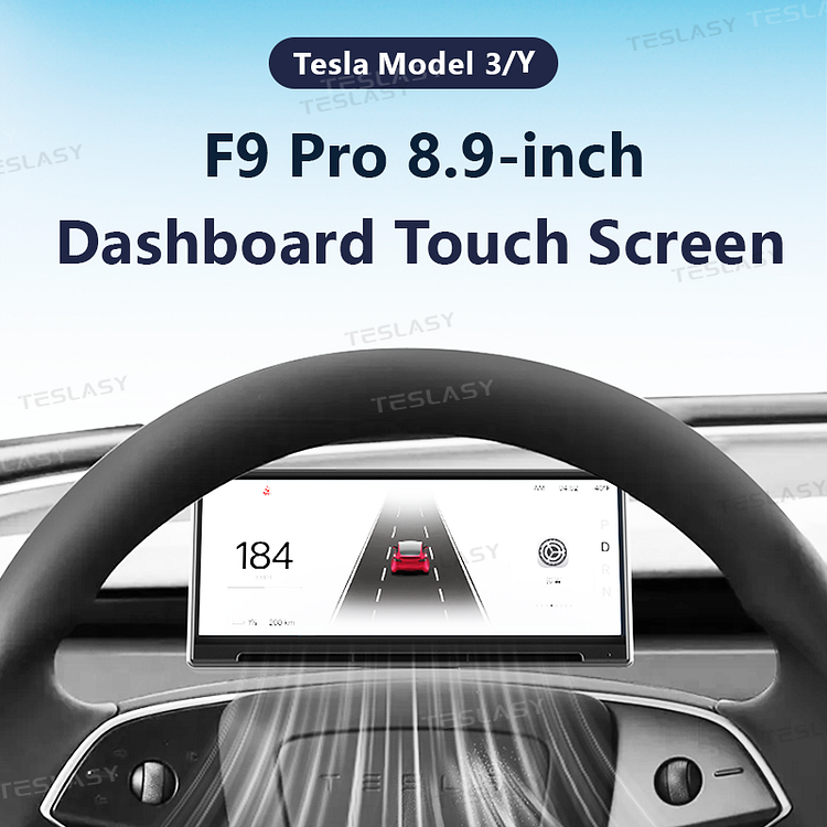 Model 3/Y/3 Highland/Y Juniper F9 Pro 8.9-inch Carplay/Android Auto Dashboard Touch Screen