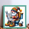 Gnome Reading A Newspaper-11CT Stamped Cross Stitch 45*45cm/17.72*17.72in tapestrymarket