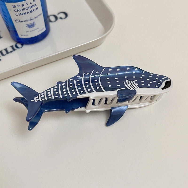 Women’s Funny Marine Style Shark Whale Acetic Acid Sheets Hair Claws