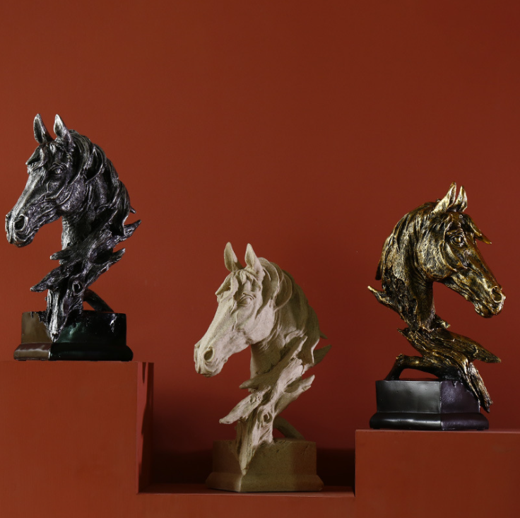 American Country Vintage Craft Creative Horse Head Ornaments