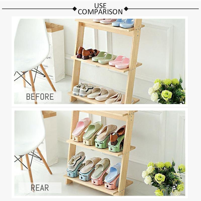 (Factory Outlet) (50% OFF!!) Adjustable Type Receives Shoe Rack