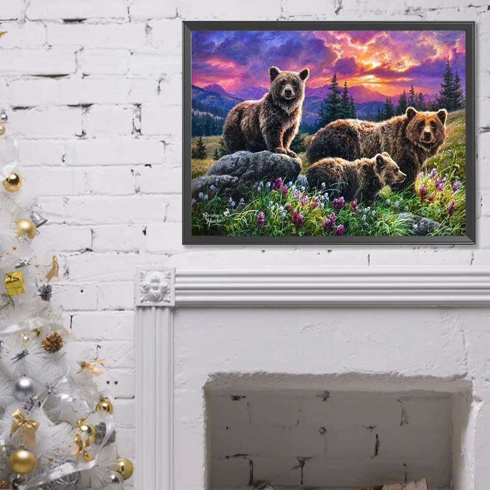 Diamond Painting - Full Round Drill - Brown Bear(Canvas|40*30cm)