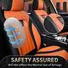 FLORICH Seat Covers for Cars, Waterproof Automotive Seat Covers, Leather Car Seat Covers 2 Pack, Universal Front Seat Cushion Protector for Most Cars Trucks SUV-Black&Orange