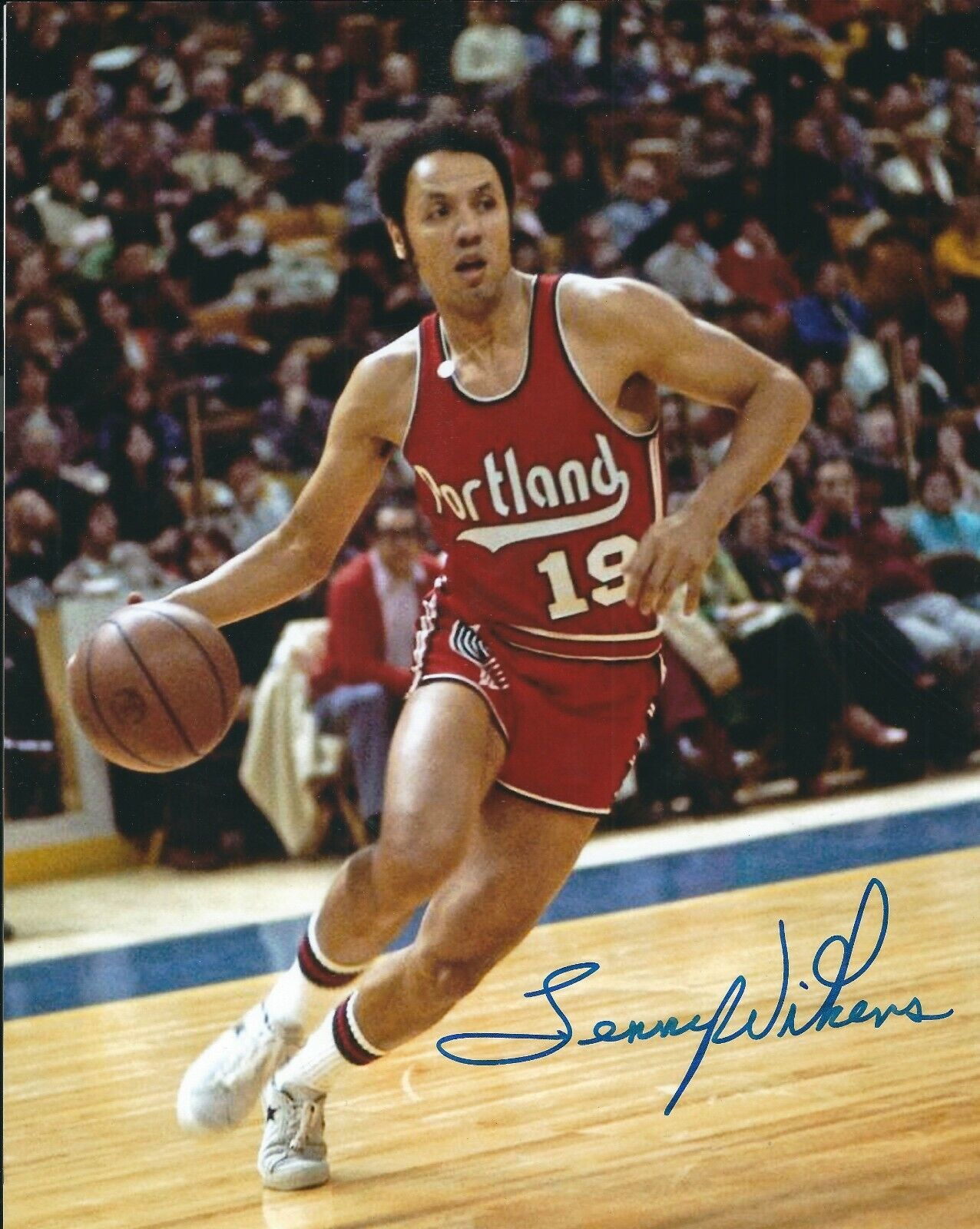 Signed 8x10 LENNY WILKENS Portland Trail Blazers Autographed Photo Poster painting COA