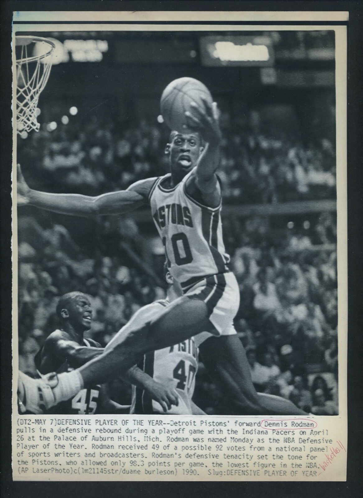 Dennis Rodman LOT of 9 Press Photo Poster paintings Detroit Pistons San Antonio Spurs