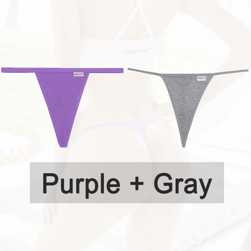 Billionm 2PCS/Set Women Sexy Cotton Panties Solid Color Underwear G-String Hollow Breathable Underpants Female Intimates Lingerie