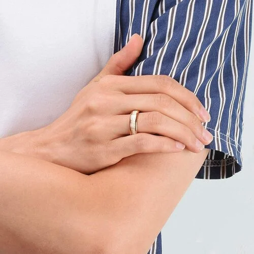 6MM 8MM Women Mens Tungsten Matching Gold Rings With Gold Wood Inlay High Polish Domed Top