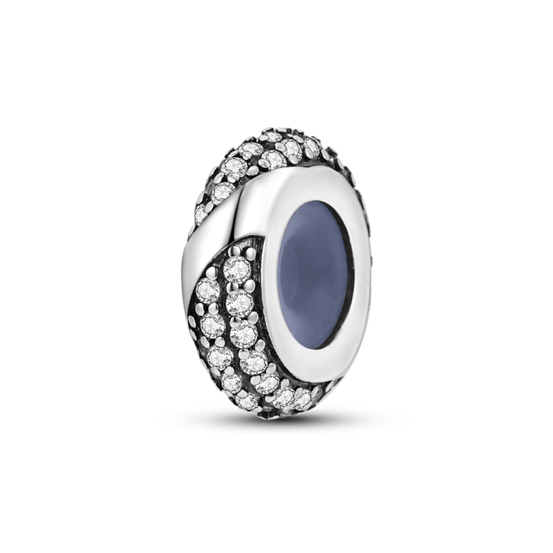 Sterling Silver Inlaid drilling wheel type Fashion Plated platinum Jewelry Gifts Girl Accessories KTC446