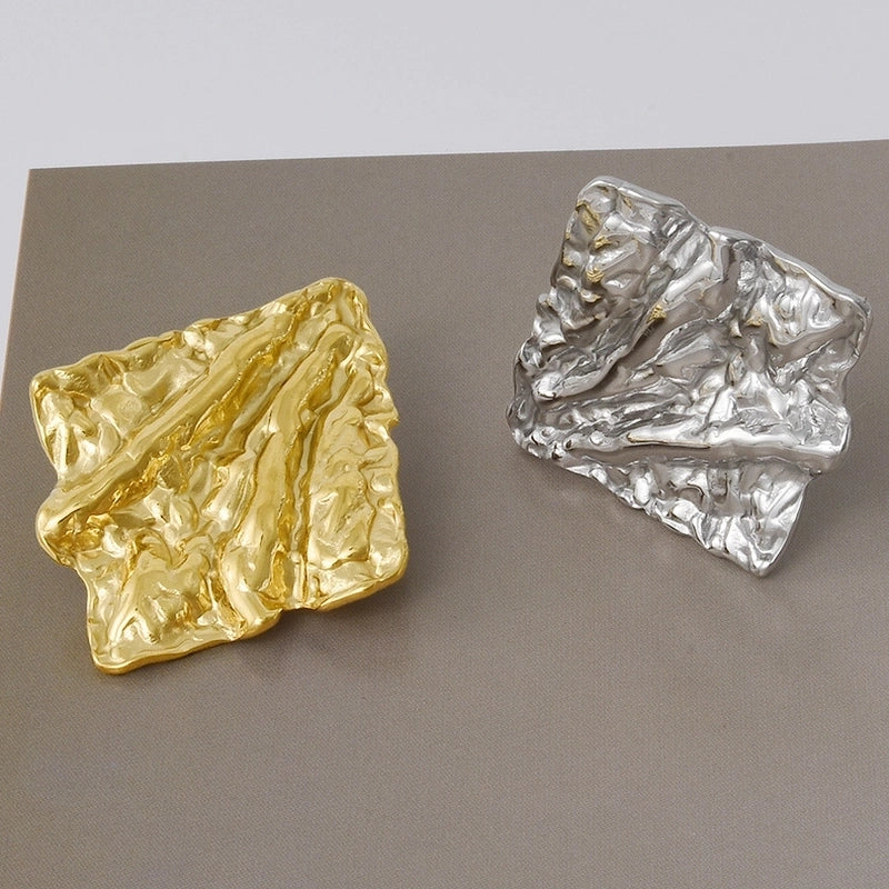 1 Pair Casual Minimalist Streetwear Solid Color Irregular Plating 304 Stainless Steel Ear Studs