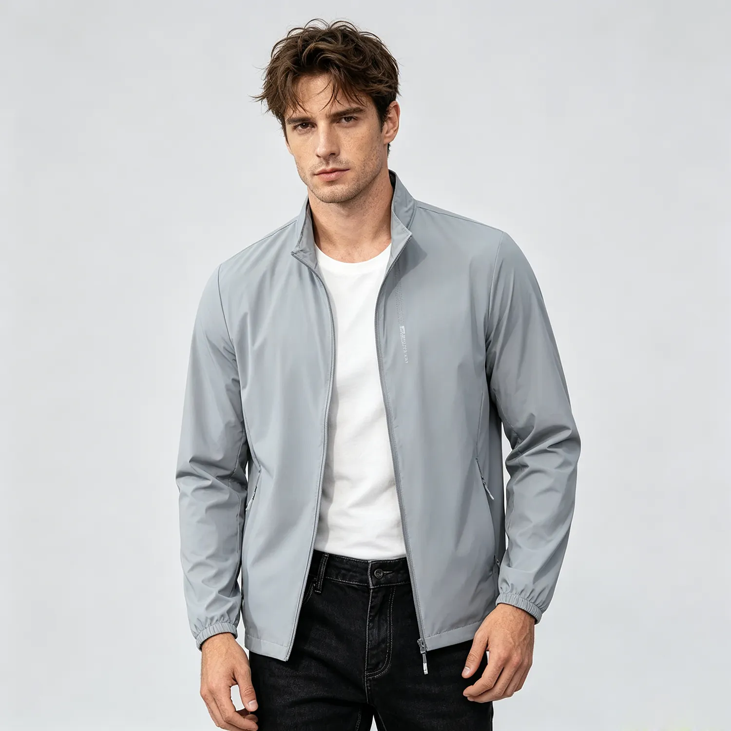 Men's Silk Jacket Lightweight Breathable Sun Shade REAL SILK LIFE