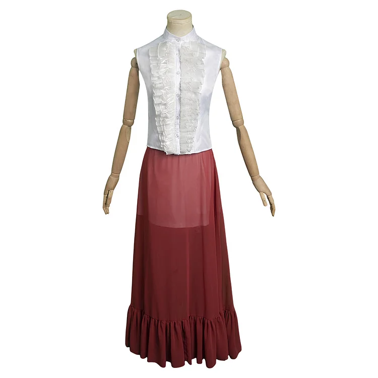 Poor Things Belle Baxter White Set Outfits Cosplay Costume Halloween Carnival Suit