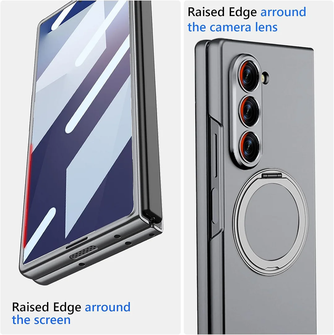 Compatible with Samsung ZFold7/6 mobile phone case 5/4 external 360 rotating bracket magnetic wireless charging ultra-thin protective cover