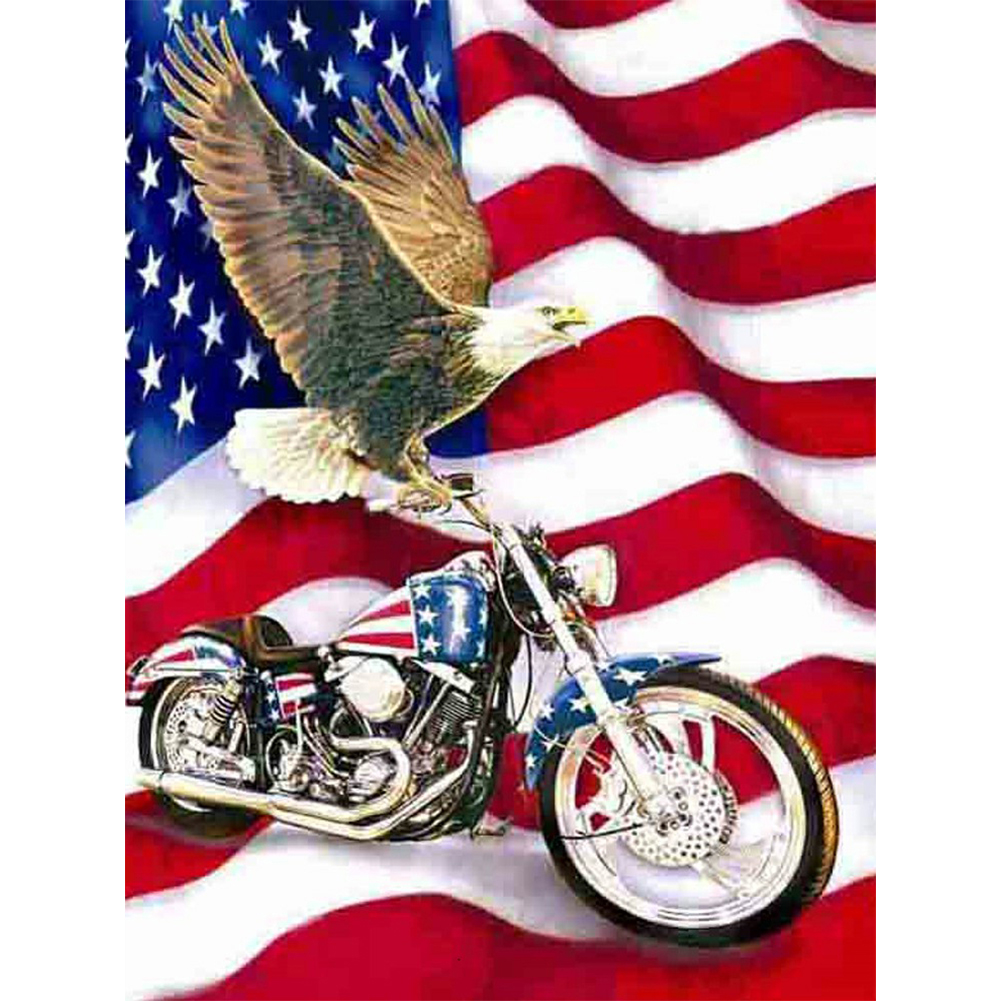 

(Multi-Size) Eagle Motorcycle - Round/Square Drill Diamond Painting - 30*40CM, Round diamond 30*40cm, 501 Original