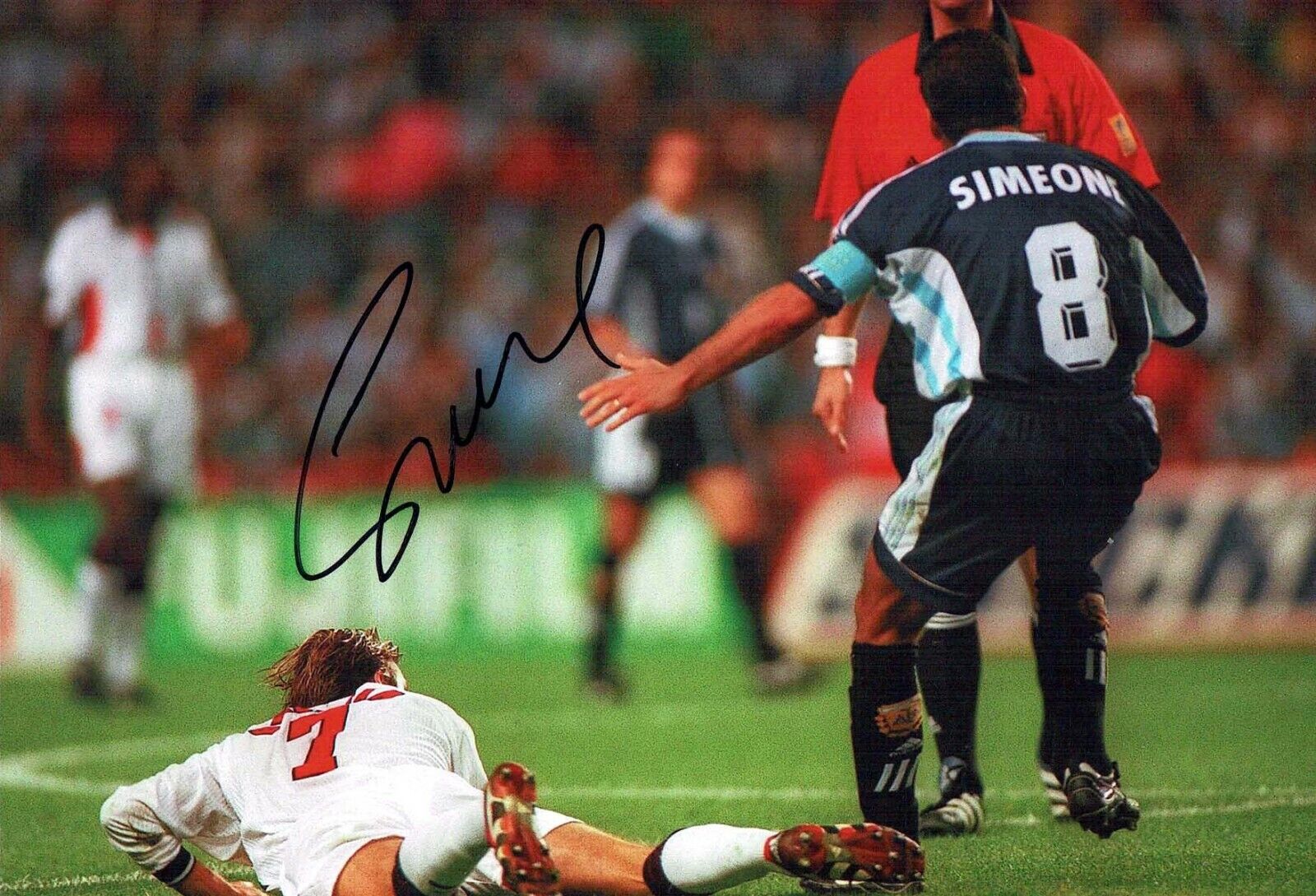 Diego SIMEONE Signed Autograph 12x8 Photo Poster painting AFTAL COA Argentina Football Legend