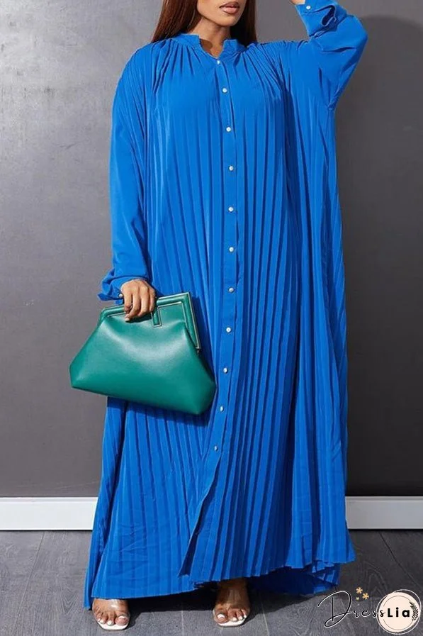Trendy Pleated Smock Maxi Dress