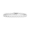 14K White Gold Round Lab Diamond Crown Setting Lab Diamond Tennis Bracelet
