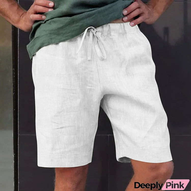 Men's Casual Multi-Pocket Drawstring Shorts