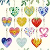 12pcs Romantic Element Double-Sided DIY Diamond Painting Keychain Kit