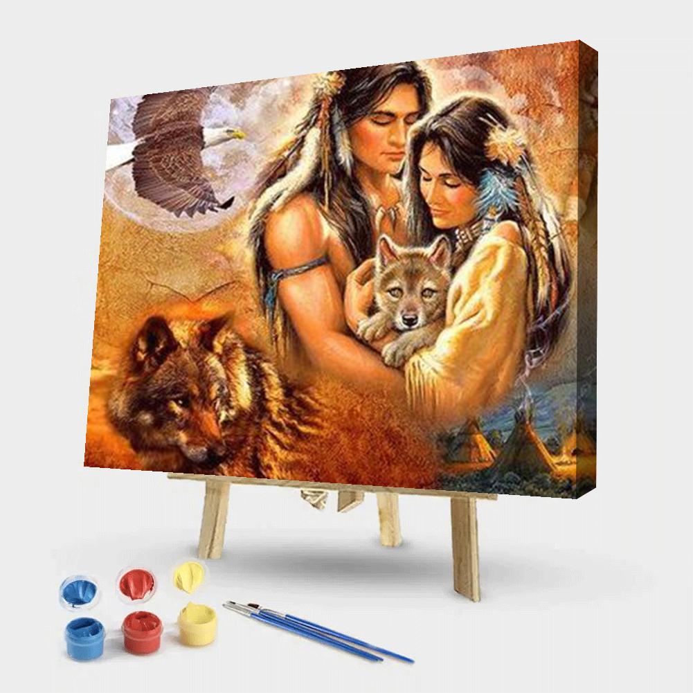 Indians - Painting By Numbers - 50*40CM gbfke