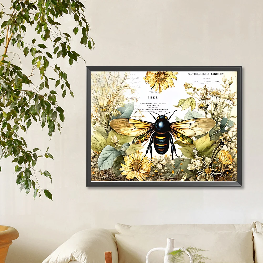 Diamond Painting - Full Round Drill - Bee(Canvas|40*30cm)