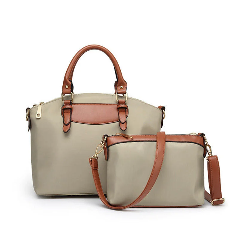 Women's Casual Solid 2PC Bags Large Capacity Handbags