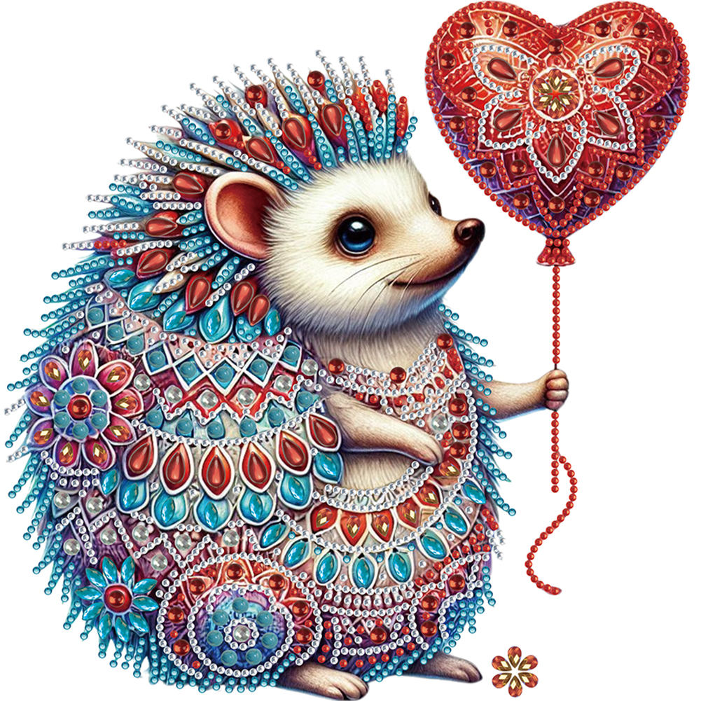 Mandala Pattern Hedgehog 30*30cm(canvas) special shaped drill diamond painting