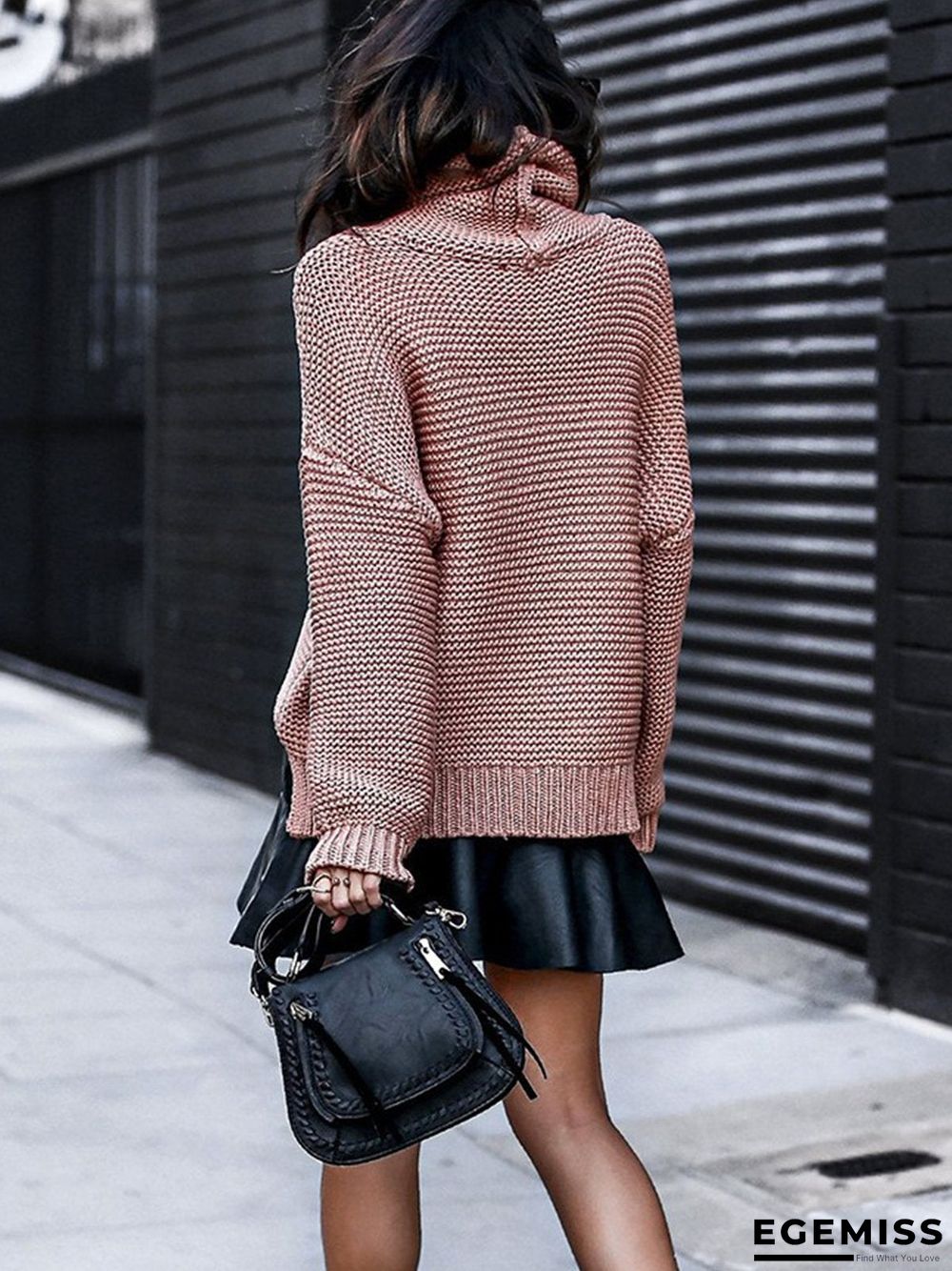 Long Sleeve Turtle Neck Casual Sweater | EGEMISS