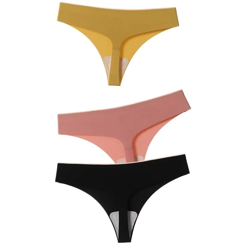 3pcs/Set Women Panties Underwear Ultra-thin Seamless Briefs Comfort low-Rise G String Thongs Sexy Lingerie New Hot Bikini T Back
