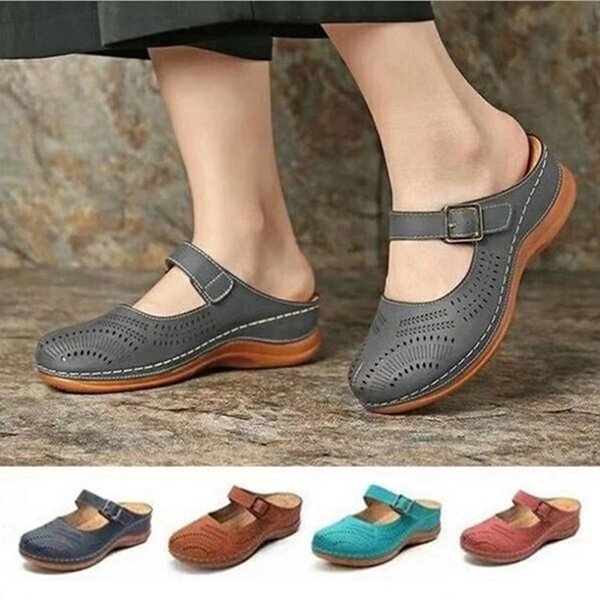 Womens Large Size Slippers Car Line Non-Slip Light Comfortable Retro Wedge Casual Sandals - Shop Trendy Women's Fashion | TeeYours
