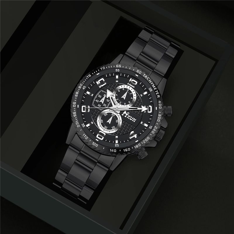 Casual Letter Single Folding Buckle Quartz Men’s Watches