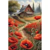(US Local)Poppy-11CT Stamped Cross Stitch Kit(40x60cm)